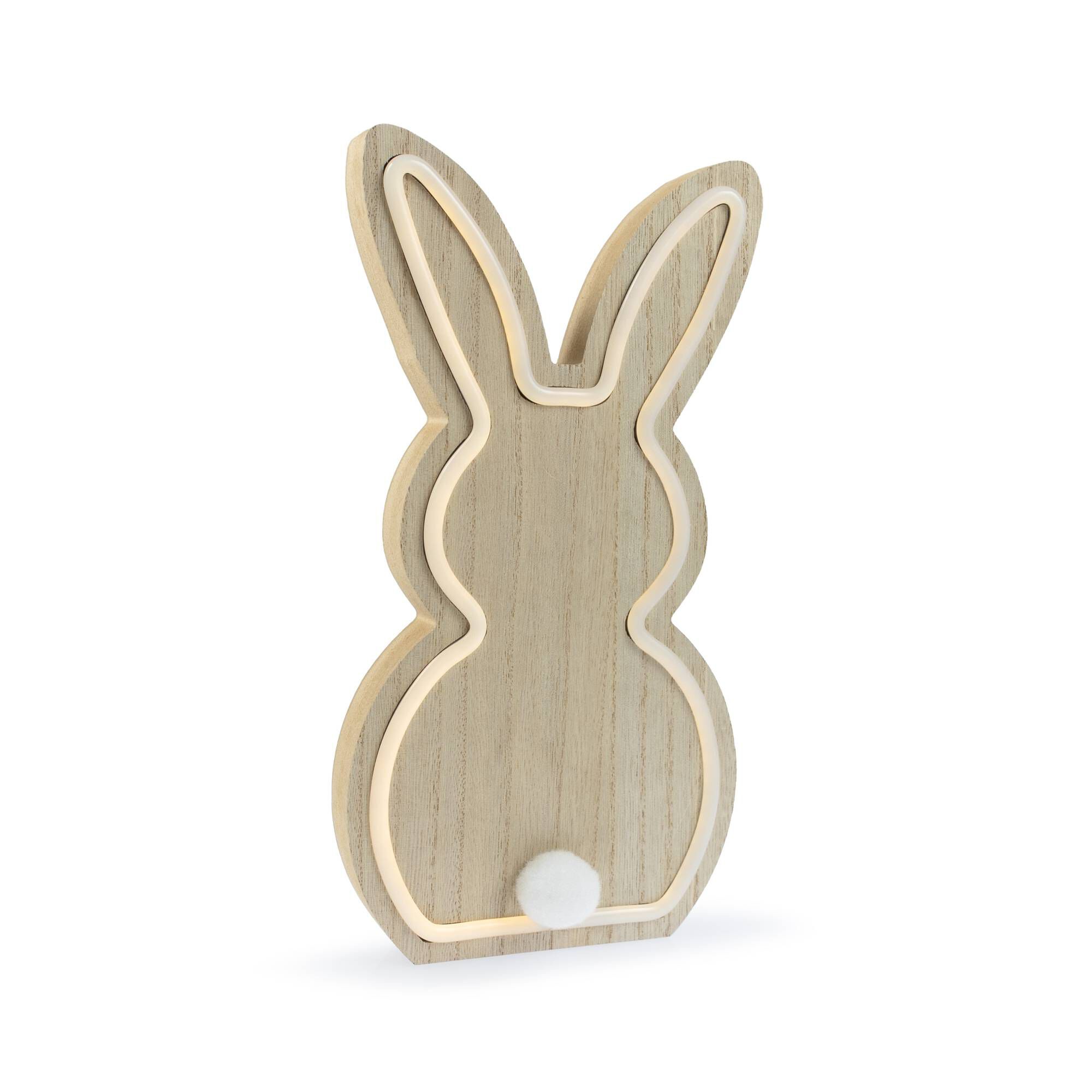 Wooden LED Bunny 30cm | Hobbycraft