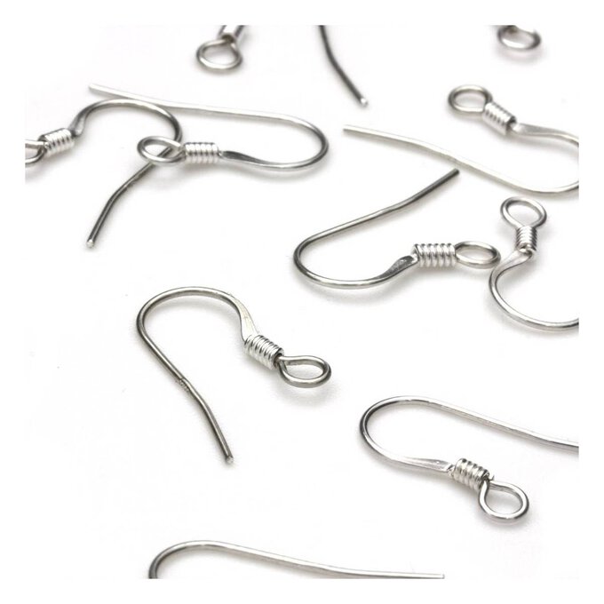 Stainless Steel Fish Hook Earrings 100/pk