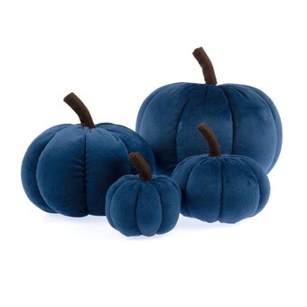 Navy Blue Plush Pumpkin 17cm image number 3