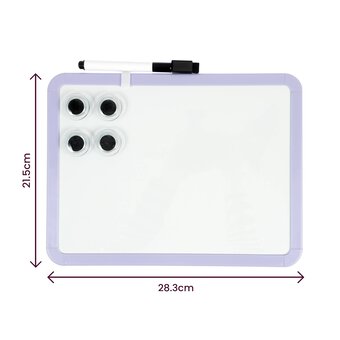 White and Lilac Whiteboard 21.5cm x 28cm image number 5