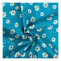 Teal Daisy Spot Polycotton Fabric by the Metre image number 1