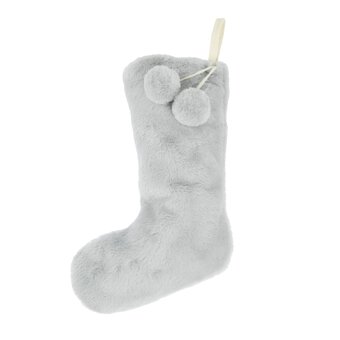 Plush Grey Stocking 52cm image number 2