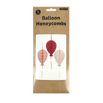 Pink Honeycomb Balloon Decorations 3 Pack image number 5