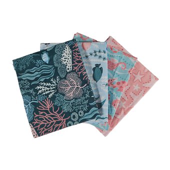 Tranquil Shores Reef Cotton Fat Quarters 4 Pack