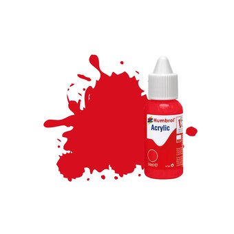 Humbrol Red Gloss Acrylic Paint Dropper 14ml (19)