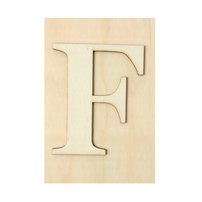 Wooden Letter F Plaque 10cm x 15cm image number 1