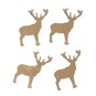 Gold Stag Wooden Toppers 4 Pack image number 1