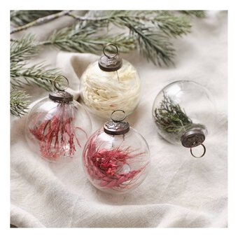 Traditional Filled Glass Bauble 10cm 4 Pack