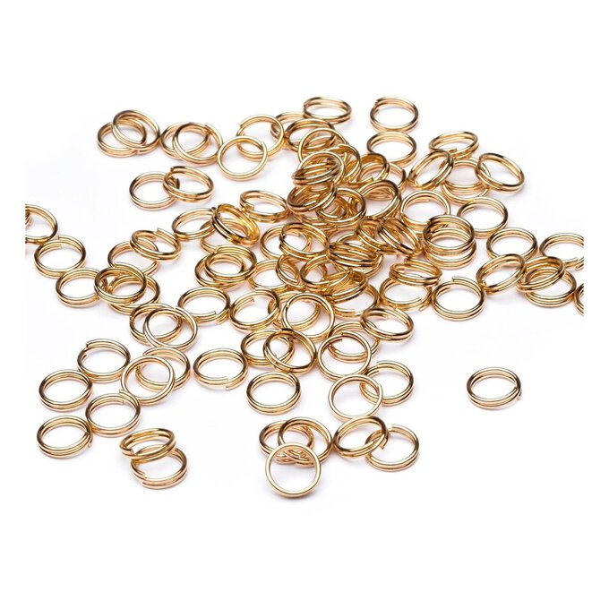 5MM 14K Solid Yellow Gold Key Rings Split Jump Ring Quantity: 1 or
