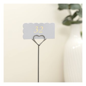 Silver Heart Table Number Stand image number 2