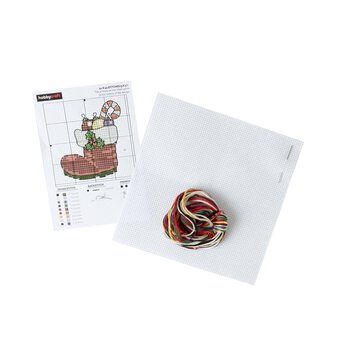 Santa Boot Mini Cross Stitch Kit image number 3