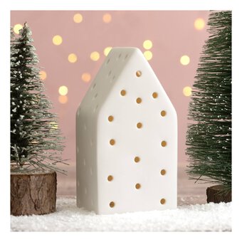 Tall Ceramic LED Dot House 14cm