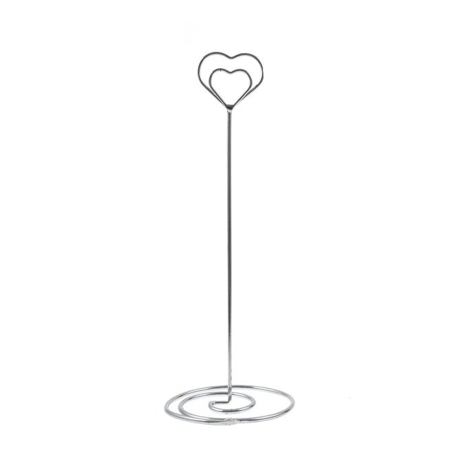 Silver Heart Table Number Stand image number 1