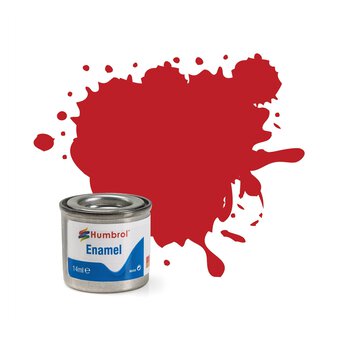 Humbrol Scarlet Enamel Matt Paint 14ml (60)