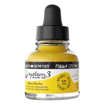 Daler Rowney : System 3 : Acrylic Ink : 29.5ml : Lemon Yellow