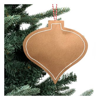 Kraft Paper Bauble Decoration 15cm