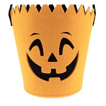 Pumpkin Felt Bucket image number 4