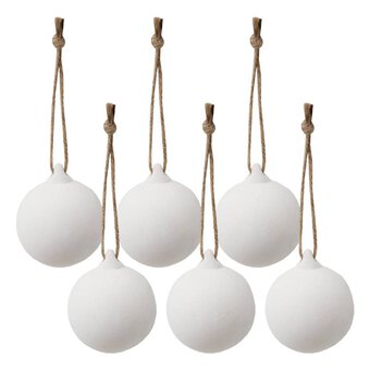 Ceramic Baubles 6 Pack