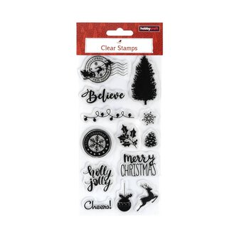 Christmas Clear Stamp Set 13 Pieces