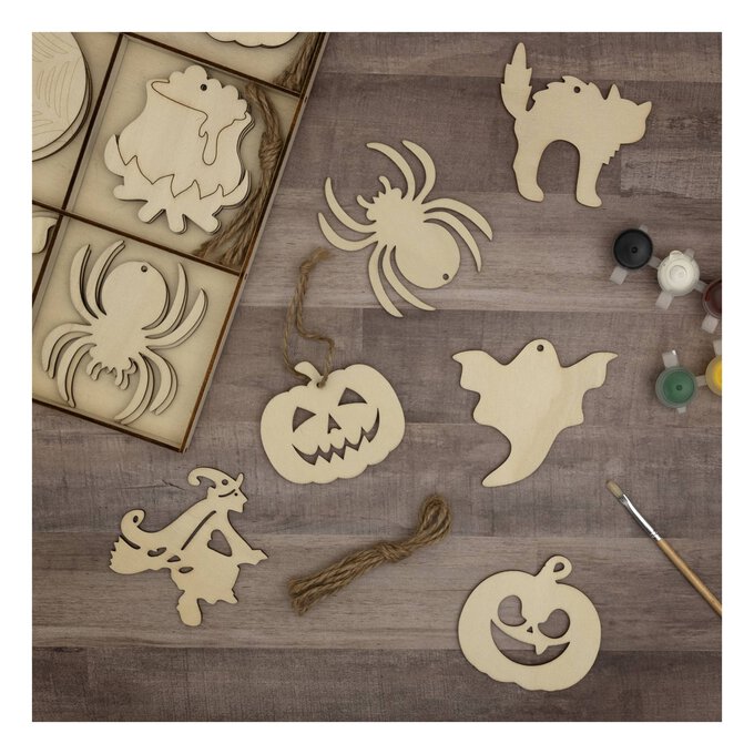 Wooden Halloween Decorations 36 Pack image number 1