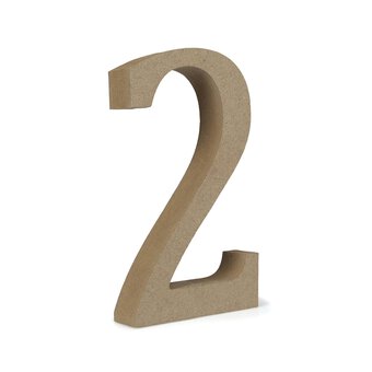 MDF Wooden Number 2 13cm