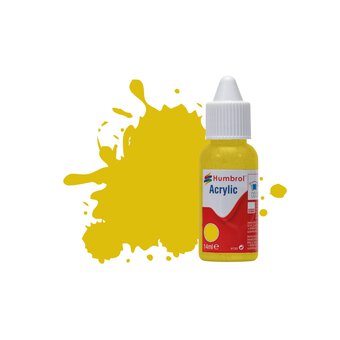 Humbrol Pale Yellow Matt Acrylic Paint Dropper 14ml (81)