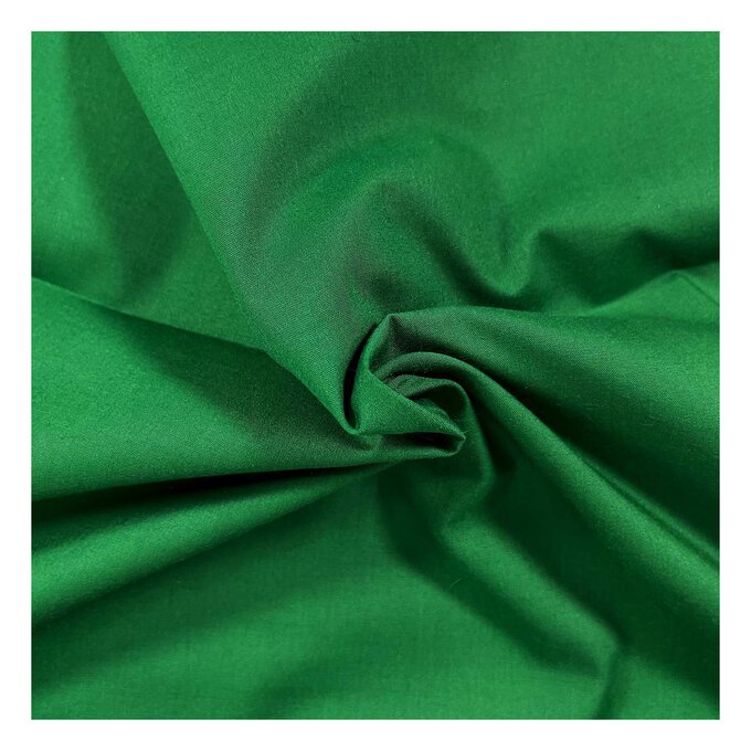 Emerald Polycotton Fabric by the Metre | Hobbycraft