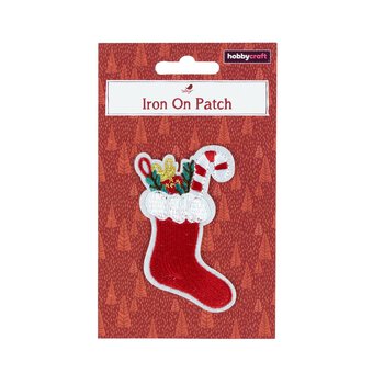 Christmas Stocking Iron-On Patch