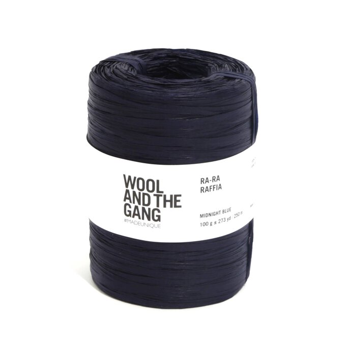Wool and the Gang Midnight Blue Ra-Ra-Raffia 100g image number 1