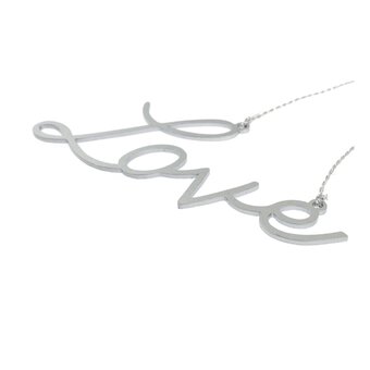 Silver Love Hanging Decoration 11cm image number 3