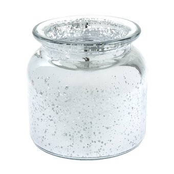 Silver Round Mercury Jar 11cm