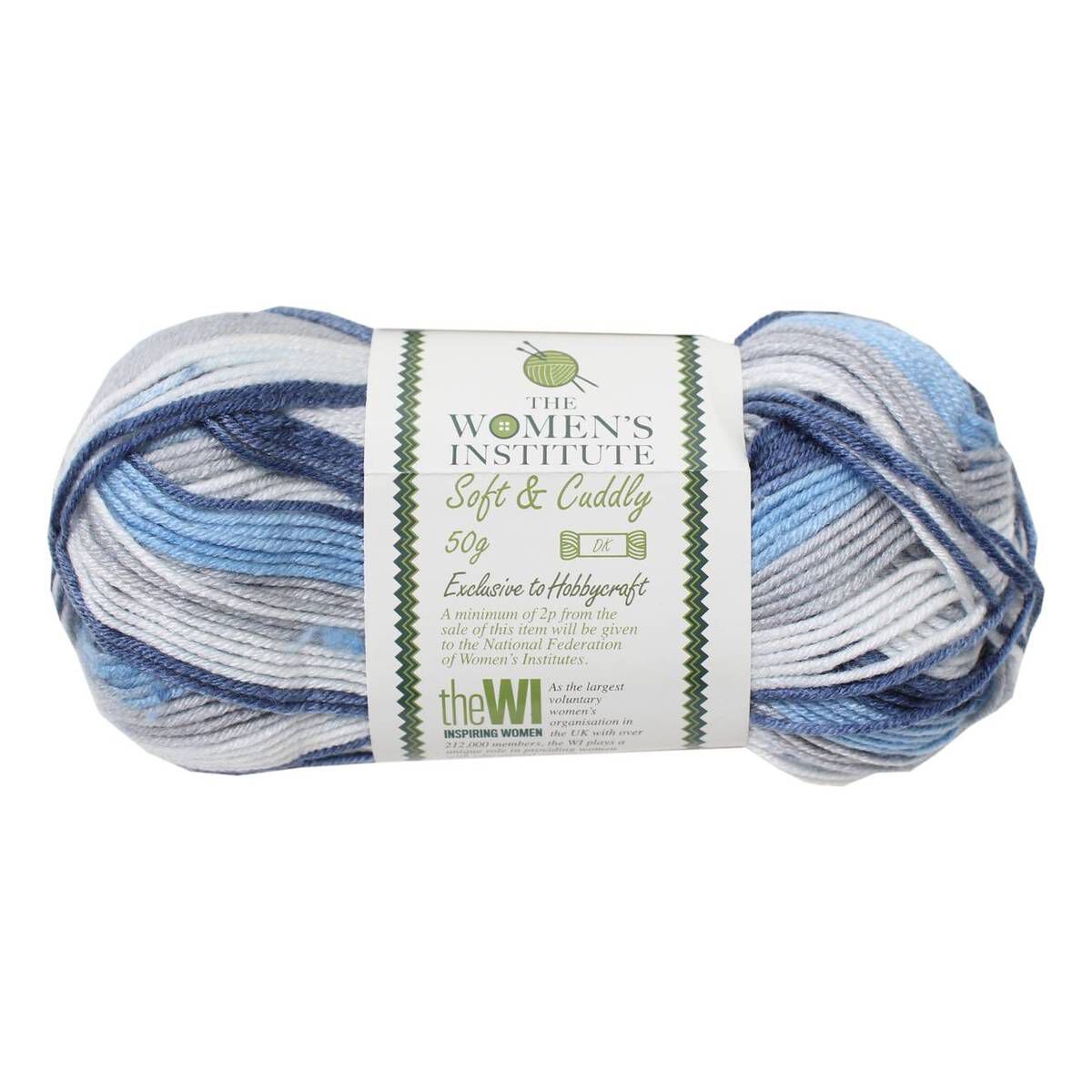 Women's Institute Blue Mix Soft and Cuddly DK Yarn 50g | Hobbycraft