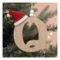 Hanging Wooden Christmas Letter Q 9cm image number 1