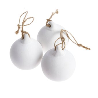 Mini Ceramic Baubles with Jute 3 Pack image number 5