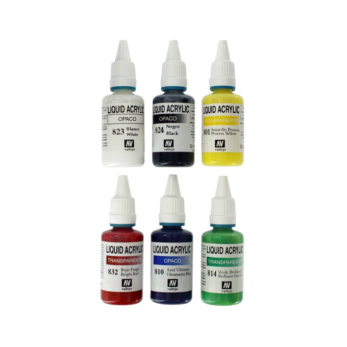 Spraycraft Liquid Acrylic Colours Set 32ml 6 Pack image number 1