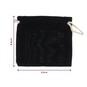 Black Mini Cotton Drawstring Bags 5 Pack image number 3