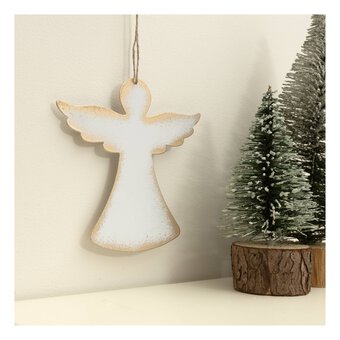 Hanging Metal Angel Decoration 12cm image number 3