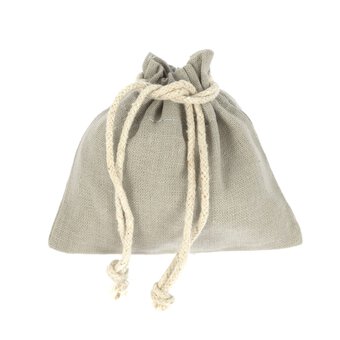 Grey Mini Cotton Drawstring Bags 5 Pack image number 2