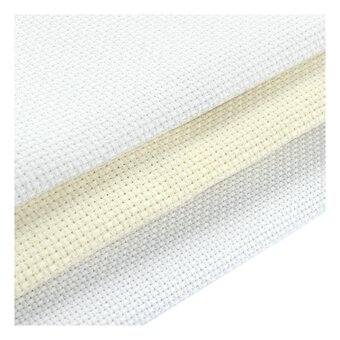 Ivory 14 Count Aida Fabric 30cm x 46cm image number 2