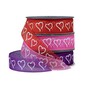 Purple Curly Hearts Ribbon 15mm x 3.5m image number 3