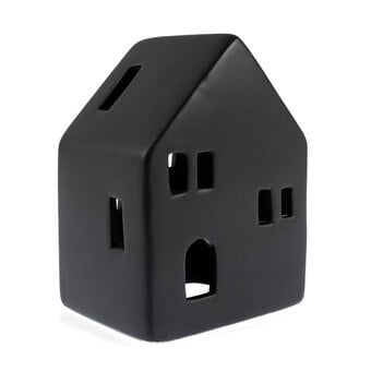 Mini Black Ceramic House 9cm