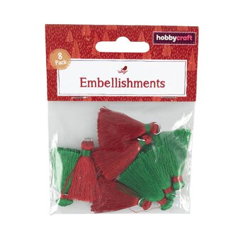 Green and Red Tassels 8 Pack image number 4