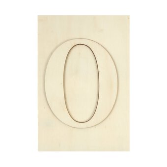 Wooden Letter O Plaque 10cm x 15cm