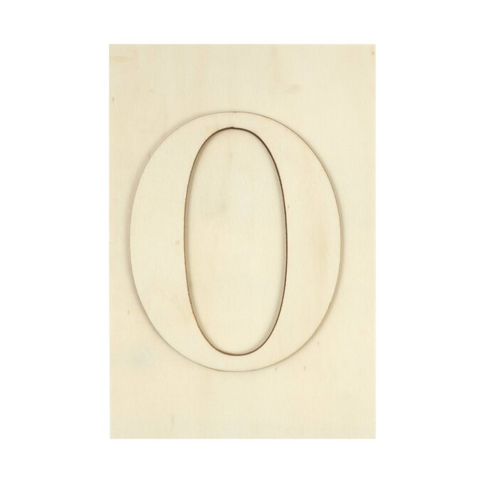 Wooden Letter O Plaque 10cm x 15cm image number 1