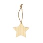 Natural Wood Hanging Stars 5.5cm 10 Pack image number 4