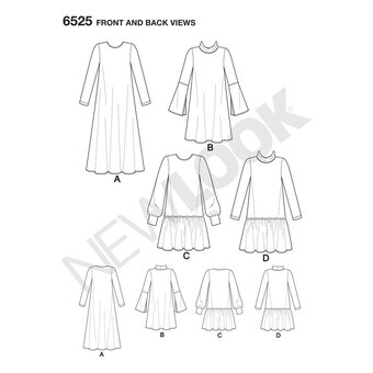 New Look Women's Knit Dress Sewing Pattern 6525 | Hobbycraft