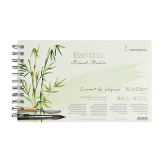 Hahnmuhle Bamboo Mixed Media Carnet de Voyage 15cm x 25cm 15 Sheets