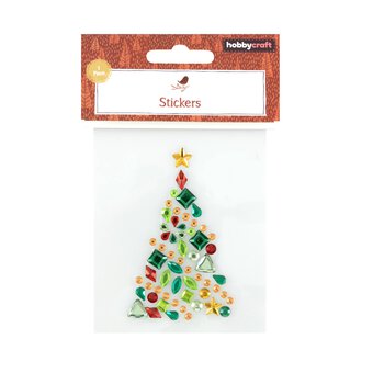 Large Christmas Tree Gem Sticker