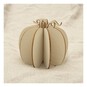 Wooden 3D Pumpkin Decoration 15cm image number 3