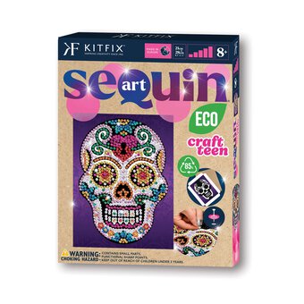 Kitfix Sugar Skull Sequin Art Craft Teen Kit